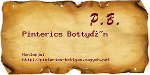 Pinterics Bottyán névjegykártya
